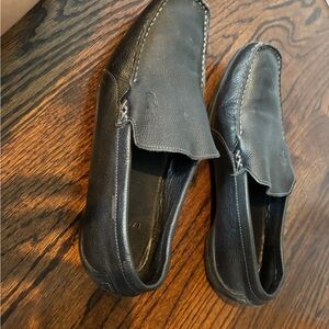 Lacoste Black Leather Slip-On Loafers size 11